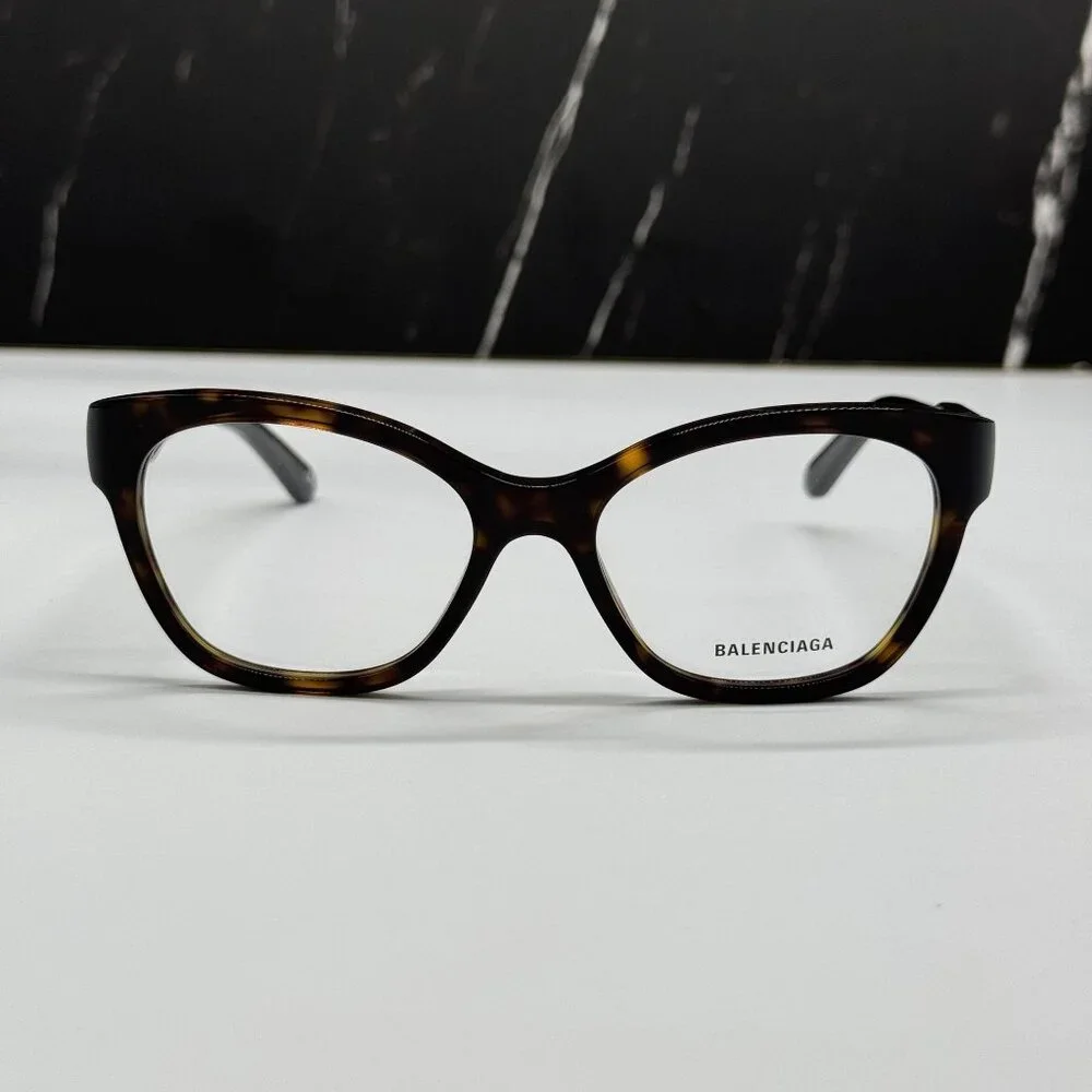 NEW BALENCIAGA BB0213O 002 CAT EYE HAVANA WOMEN EYEGLASSES BALENCIAGA